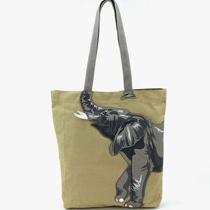 Sleepyville Critters Elephant Canvass Tote Bag Brand New Never Used